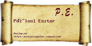 Pálosi Eszter névjegykártya